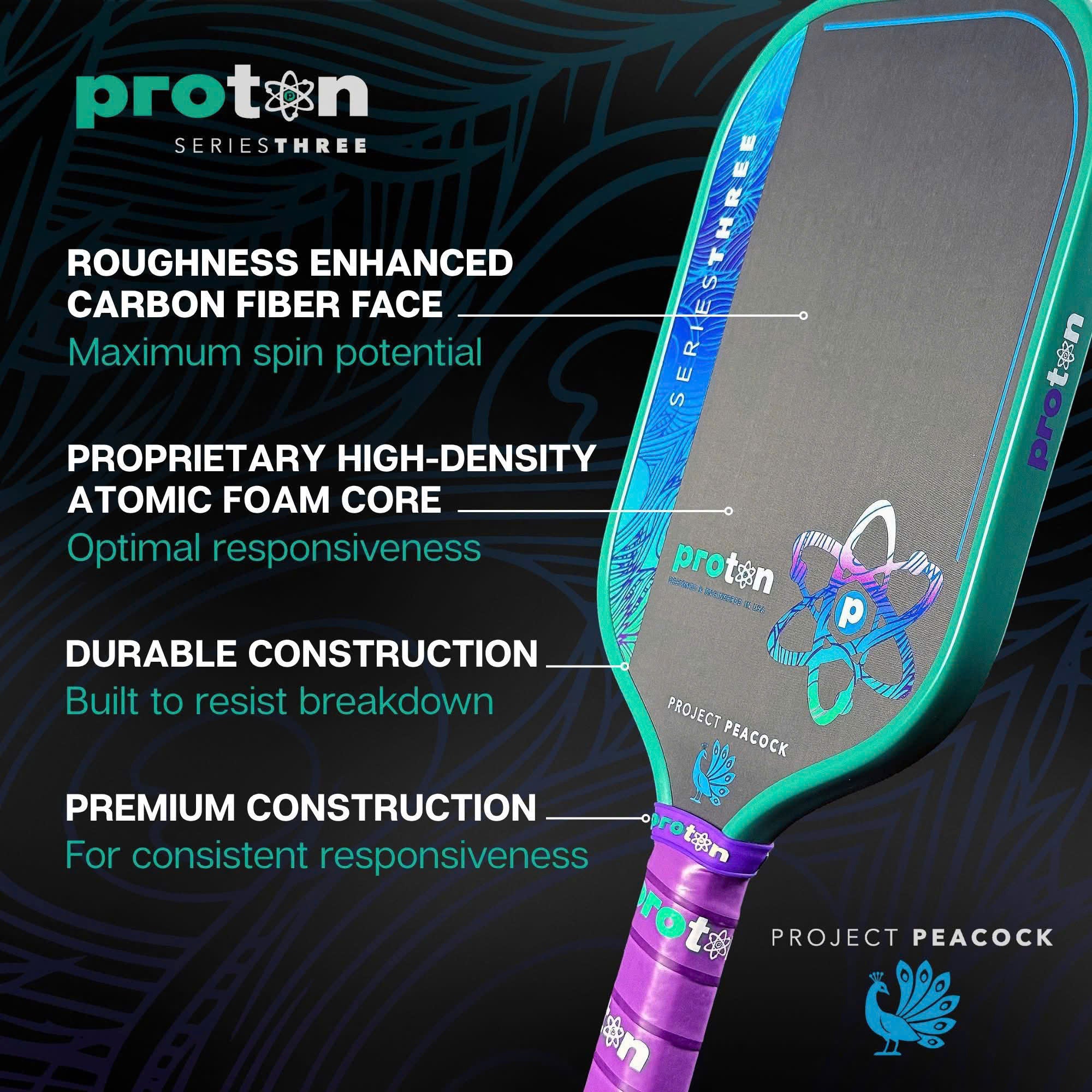 Proton Series 3 Pickleball Racket - Project Peacock