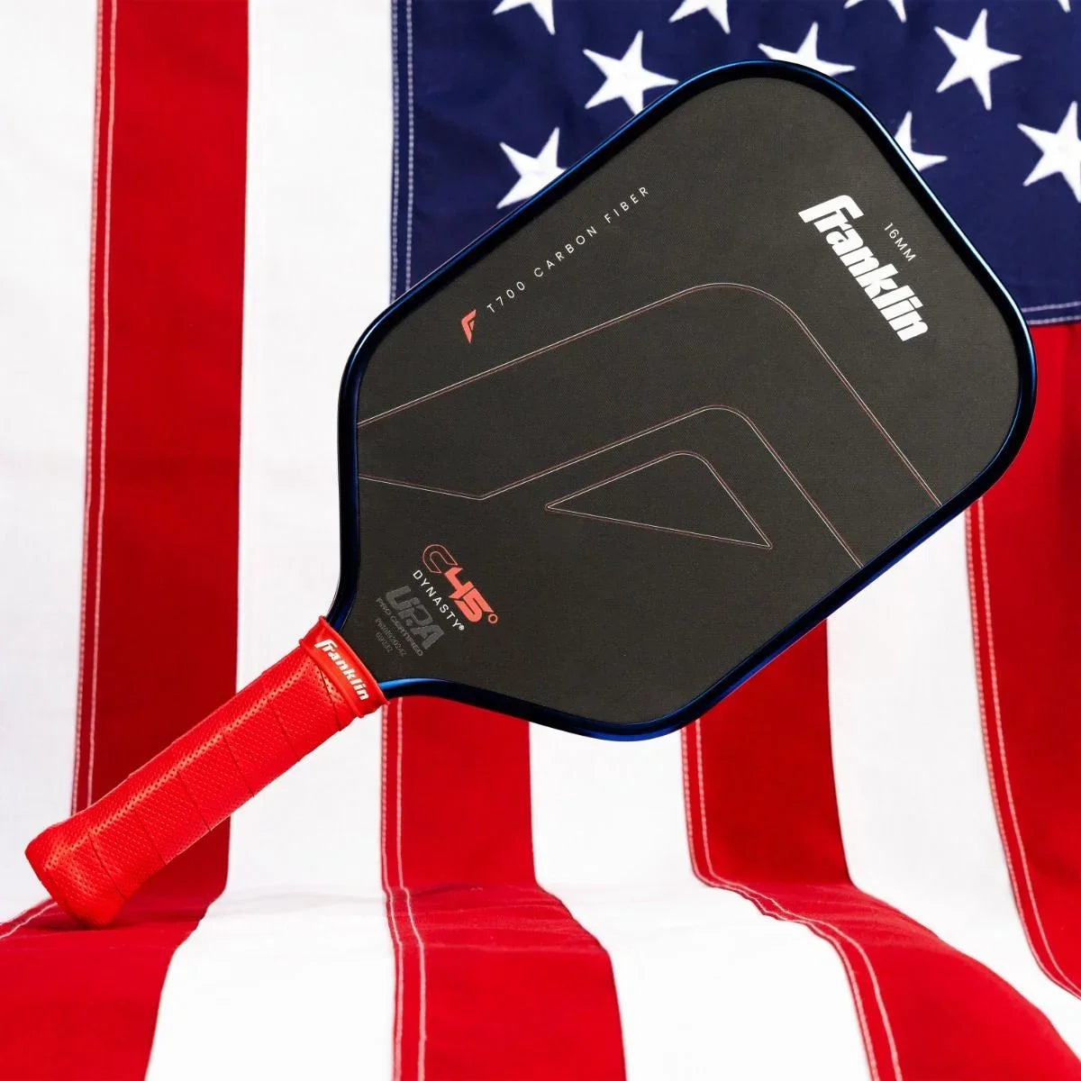 Review Vợt Pickleball Franklin C45° Dynasty Red White & Blue – Double Thermoformed, 45° Carbon, PowerFlex Core