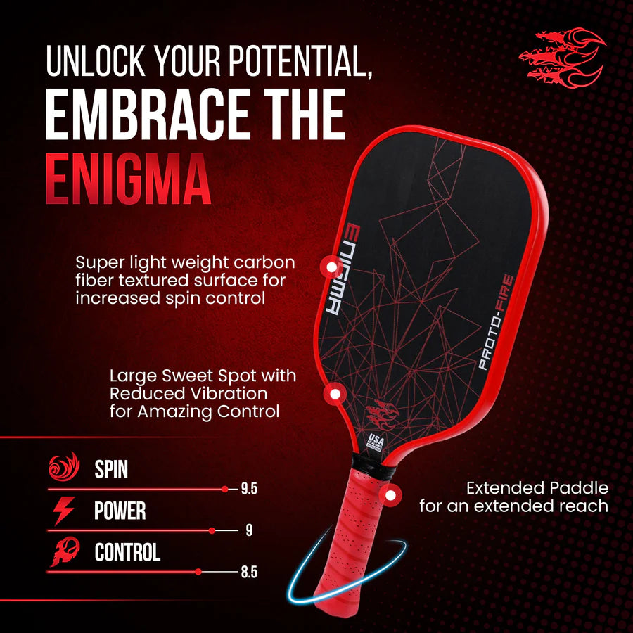 Enigma Proto-Fire Pickleball Racket