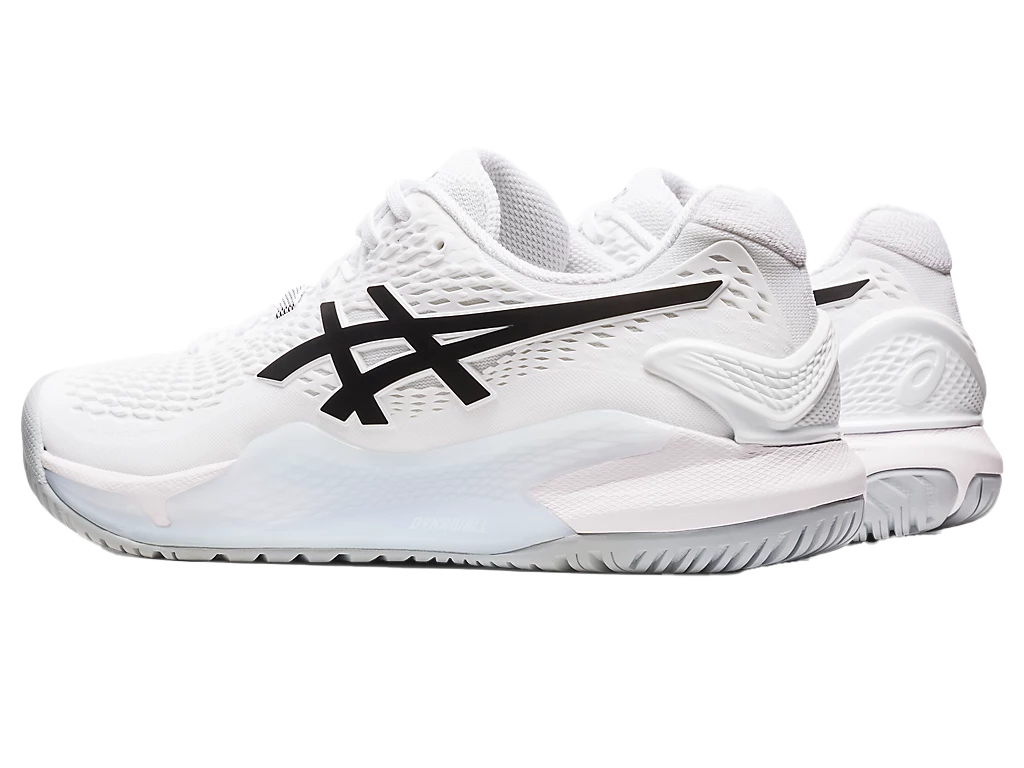 Pickleball Gel Shoes - Resolution 9 White / Black (Unisex)