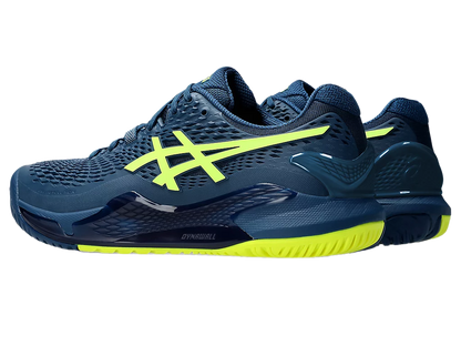 Pickleball Gel Shoes - Resolution 9 Mako Blue / Safety Yellow (Unisex)