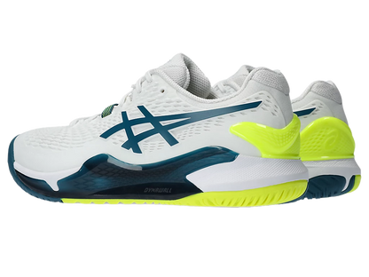 Pickleball Gel Shoes - Resolution 9 White / Restful Teal (For Men)