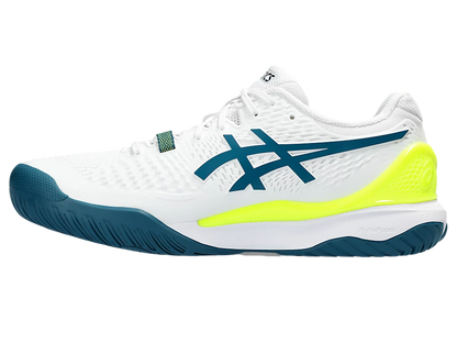 Pickleball Gel Shoes - Resolution 9 White / Restful Teal (For Men)