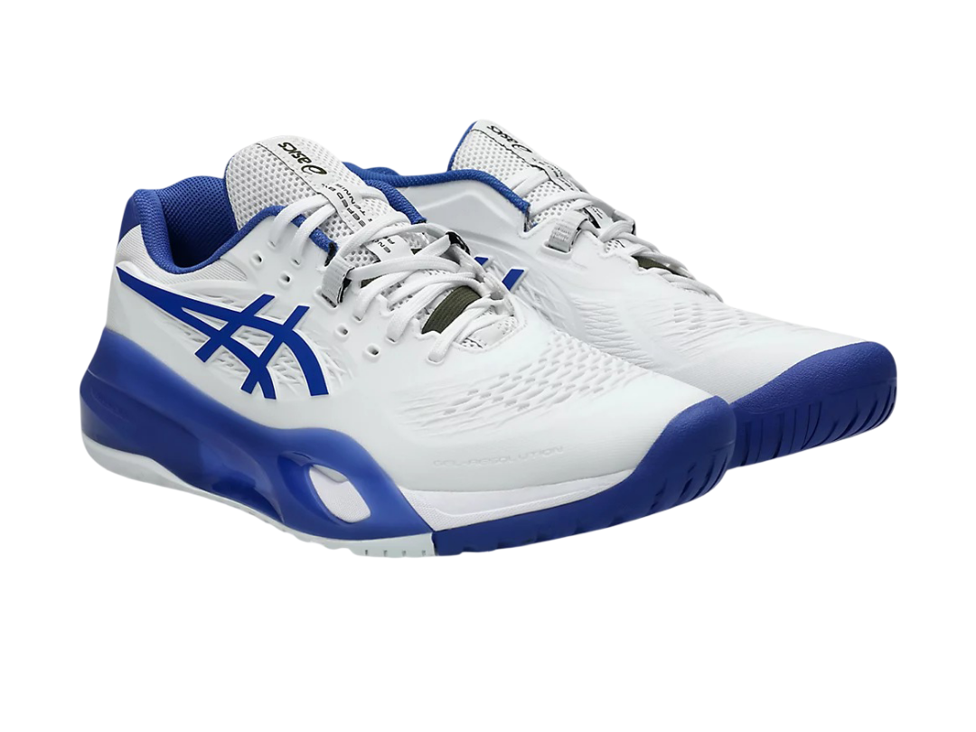 Asics Gel-Resolution X White/Dark Cobalt Pickleball Shoes