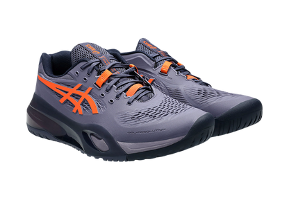 Asics Gel-Resolution X Grayish/Nova Orange Pickleball Shoes