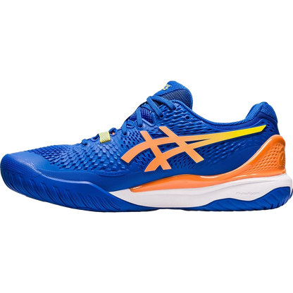 Pickleball Gel Shoes - Resolution 9 Steel Blue / Orange (For Men)