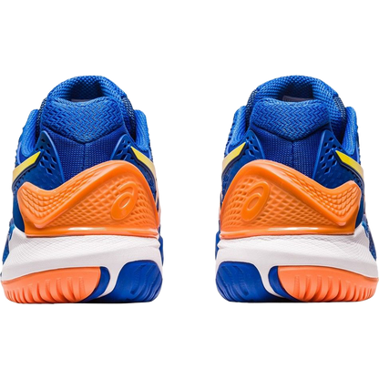 Pickleball Gel Shoes - Resolution 9 Steel Blue / Orange (For Men)