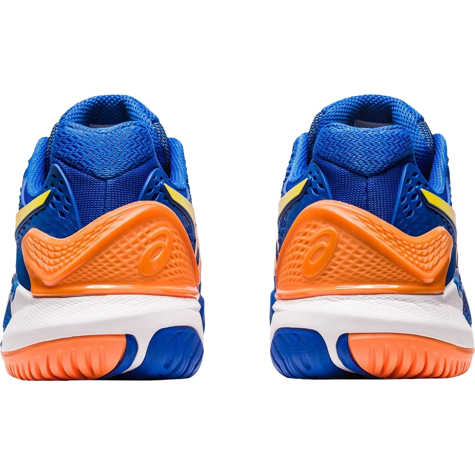 Pickleball Gel Shoes - Resolution 9 Steel Blue / Orange (For Men)