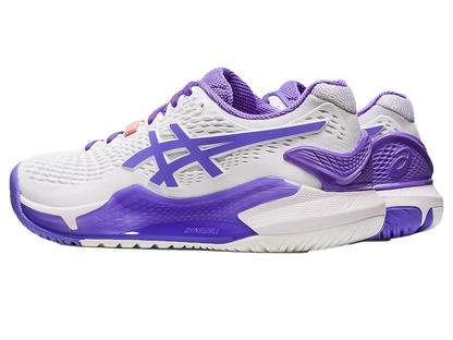 Pickleball Shoes Gel-Resolution 9 White / Amethyst (For Women)