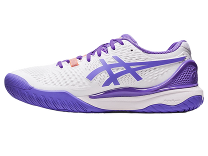 Pickleball Shoes Gel-Resolution 9 White / Amethyst (For Women)