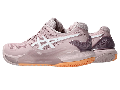 Pickleball Gel-Resolution 9 Watershed Rose / White Shoes (Women)