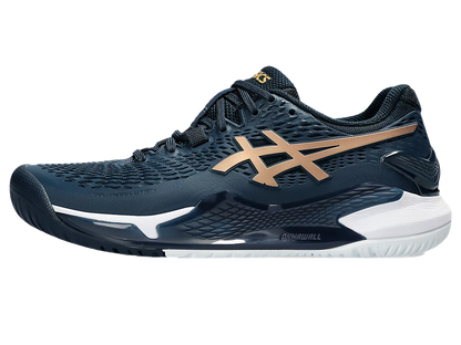 Pickleball Shoes Gel-Resolution 9 French Blue / Pure Gold (Unisex)