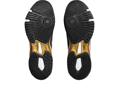 Asics Gel Pickleball Shoes - Rocket 11 Black / Pure Gold (For Men)
