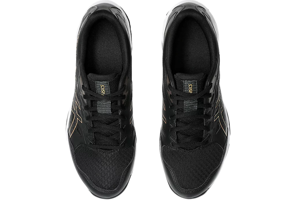 Asics Gel Pickleball Shoes - Rocket 11 Black / Pure Gold (For Men)