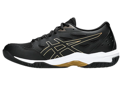 Asics Gel Pickleball Shoes - Rocket 11 Black / Pure Gold (For Men)