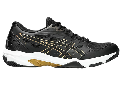 Asics Gel Pickleball Shoes - Rocket 11 Black / Pure Gold (For Men)