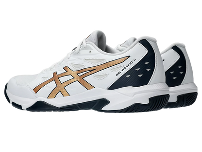 Giày Pickleball Asics Gel - Rocket 11 White / Pure Gold (Cho Nam)
