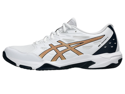 Giày Pickleball Asics Gel - Rocket 11 White / Pure Gold (Cho Nam)