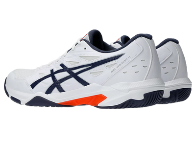 Asics Gel Pickleball Shoes - Rocket 11 White / Indigo Fog (Unisex)