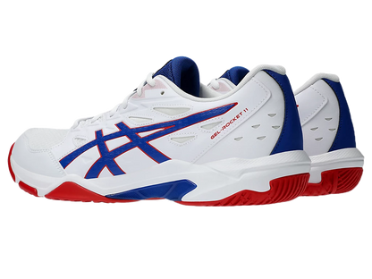 Asics Gel Pickleball Shoes - Rocket 11 White / Asics Blue (Unisex)