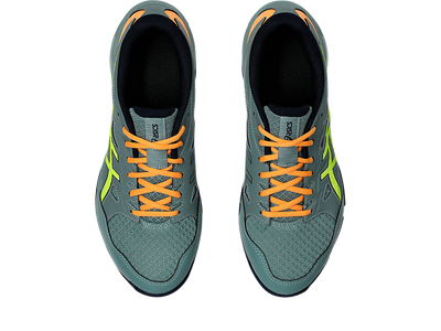 Asics Gel Pickleball Shoes - Rocket 11 Celadon / Safety Yellow (For Men)