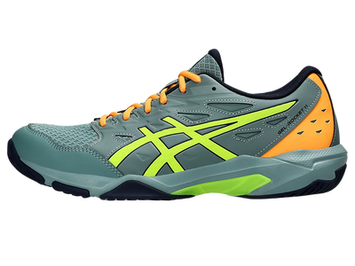 Asics Gel Pickleball Shoes - Rocket 11 Celadon / Safety Yellow (For Men)