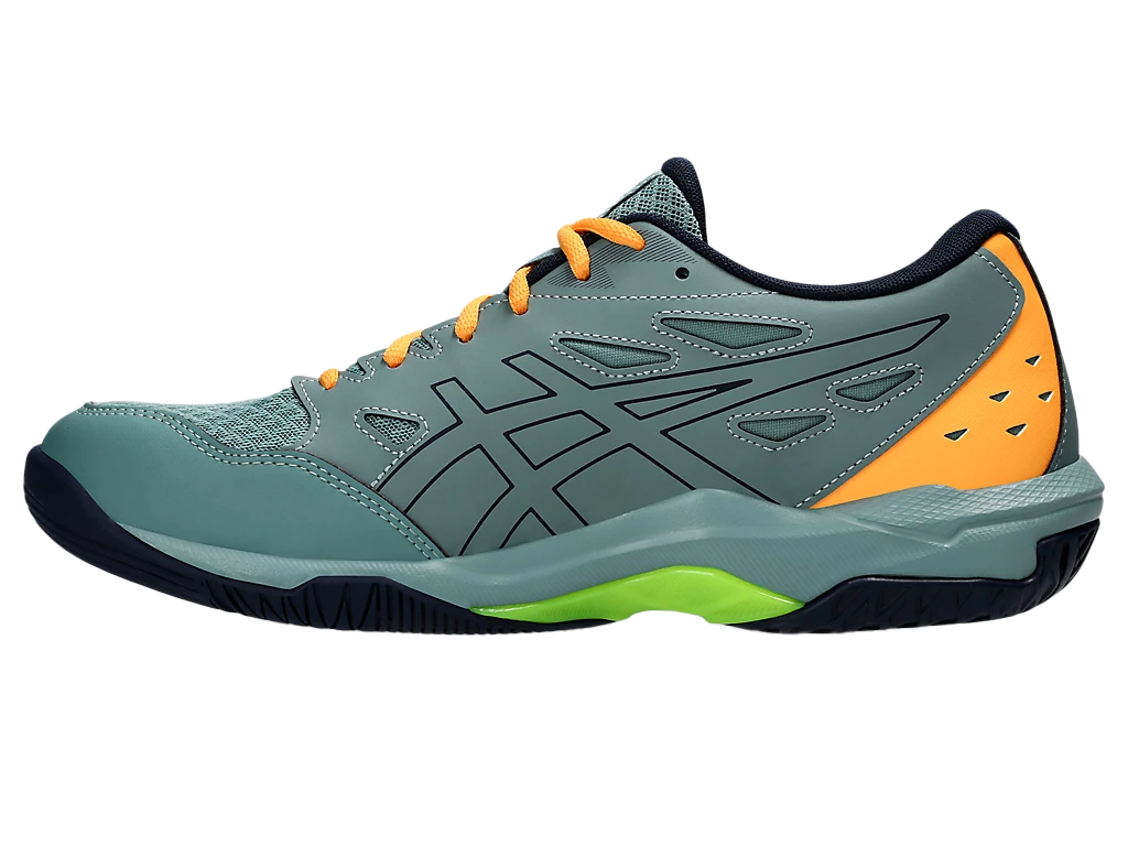 Asics Gel Pickleball Shoes - Rocket 11 Celadon / Safety Yellow (For Men)