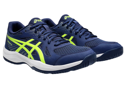 Pickleball Shoes Asics Upcourt 6 Blue Expense / Safety Yellow (For Men)