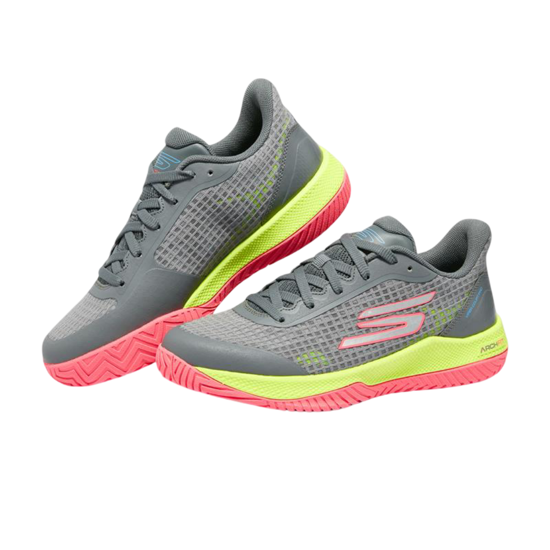 Giày Pickleball Sketcher GO Pickleball Viper Court Pro (Xám)
