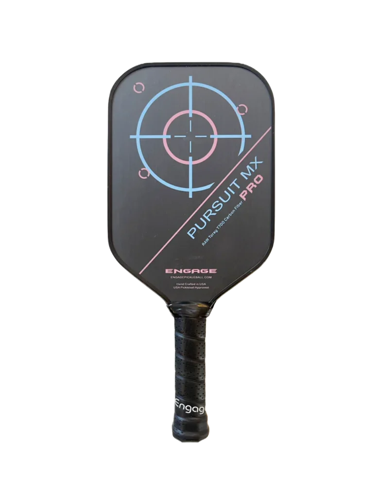 Pickleball racket Engage NEW. Pursuit Pro MX | Raw T700 Carbon Fiber | Elongated