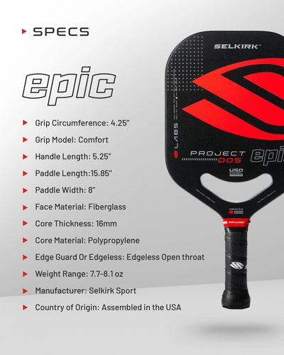 Selkirk LABS Project 005 Pickleball Paddle
