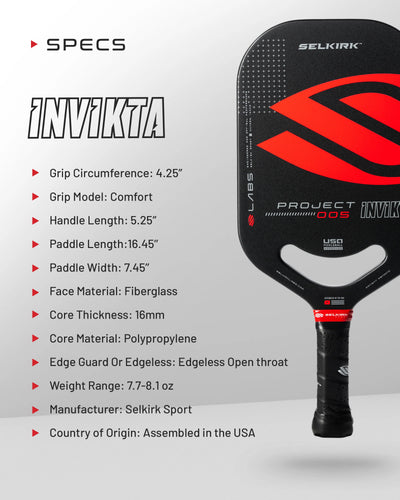 Selkirk LABS Project 005 Pickleball Paddle