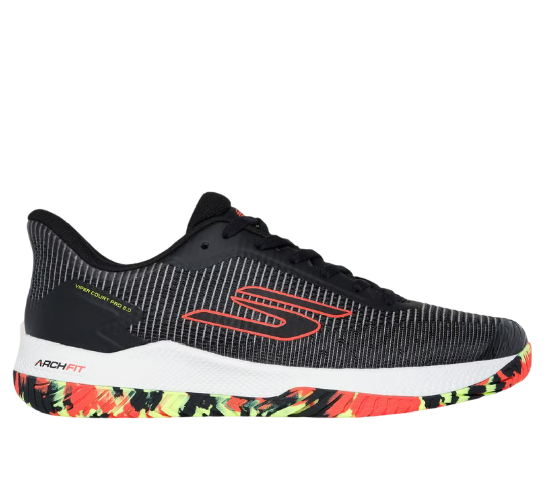 Giày Pickleball Sketcher GO Pickleball Viper Court Pro 2.0 (Đen Cam)