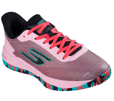Sketcher GO Pickleball Viper Court Pro 2.0 Pickleball Shoes (Black Pink)