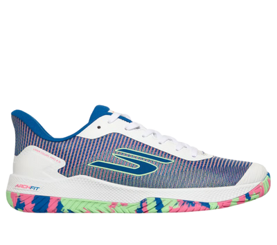 Sketcher GO Pickleball Viper Court Pro 2.0 Pickleball Shoes (Light Blue Pink)