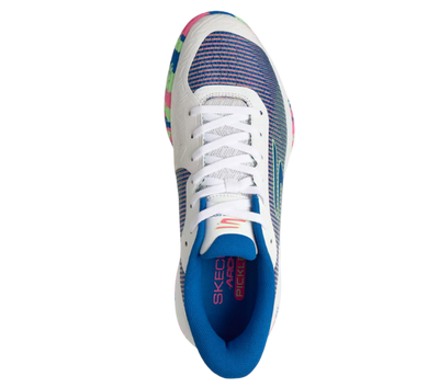 Sketcher GO Pickleball Viper Court Pro 2.0 Pickleball Shoes (Light Blue Pink)
