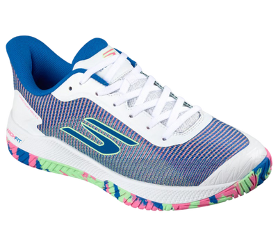 Sketcher GO Pickleball Viper Court Pro 2.0 Pickleball Shoes (Light Blue Pink)