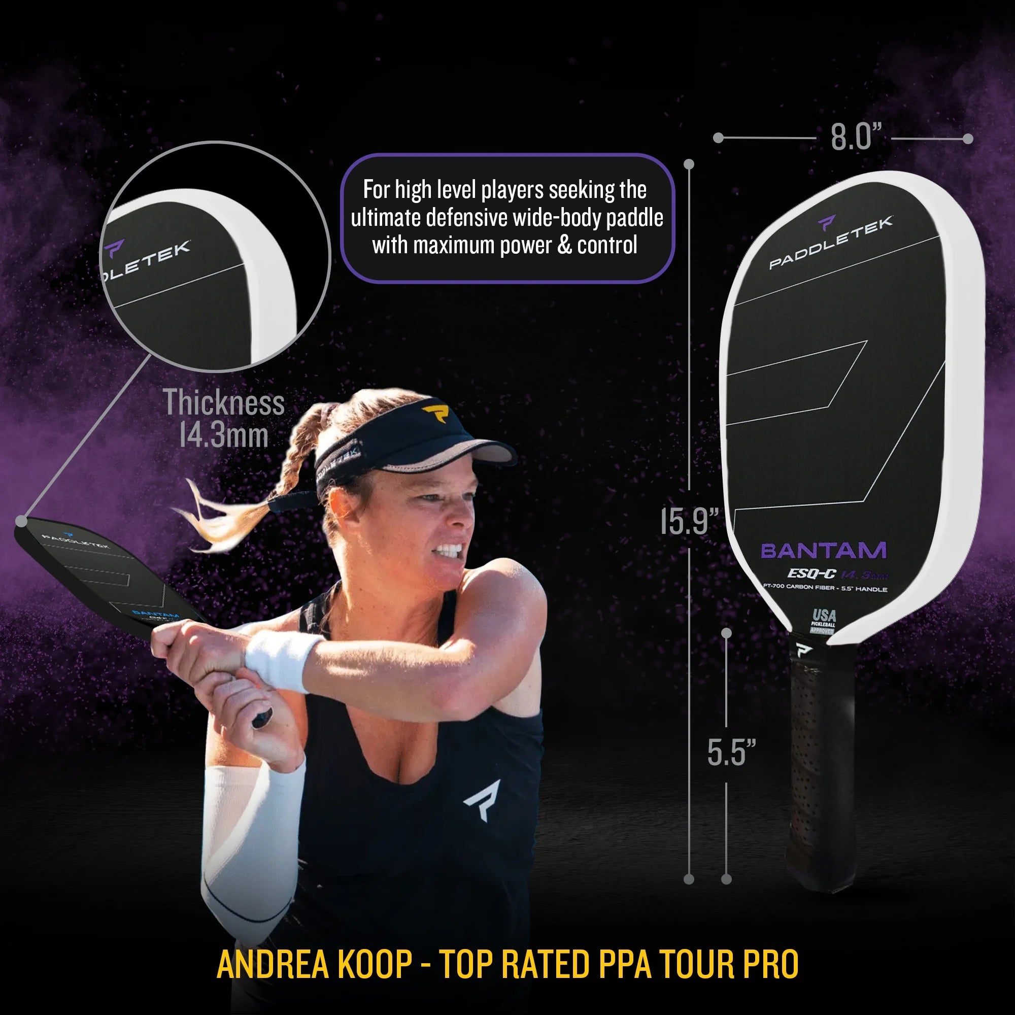 Pickleball racket Paddletek Bantam ESQ-C