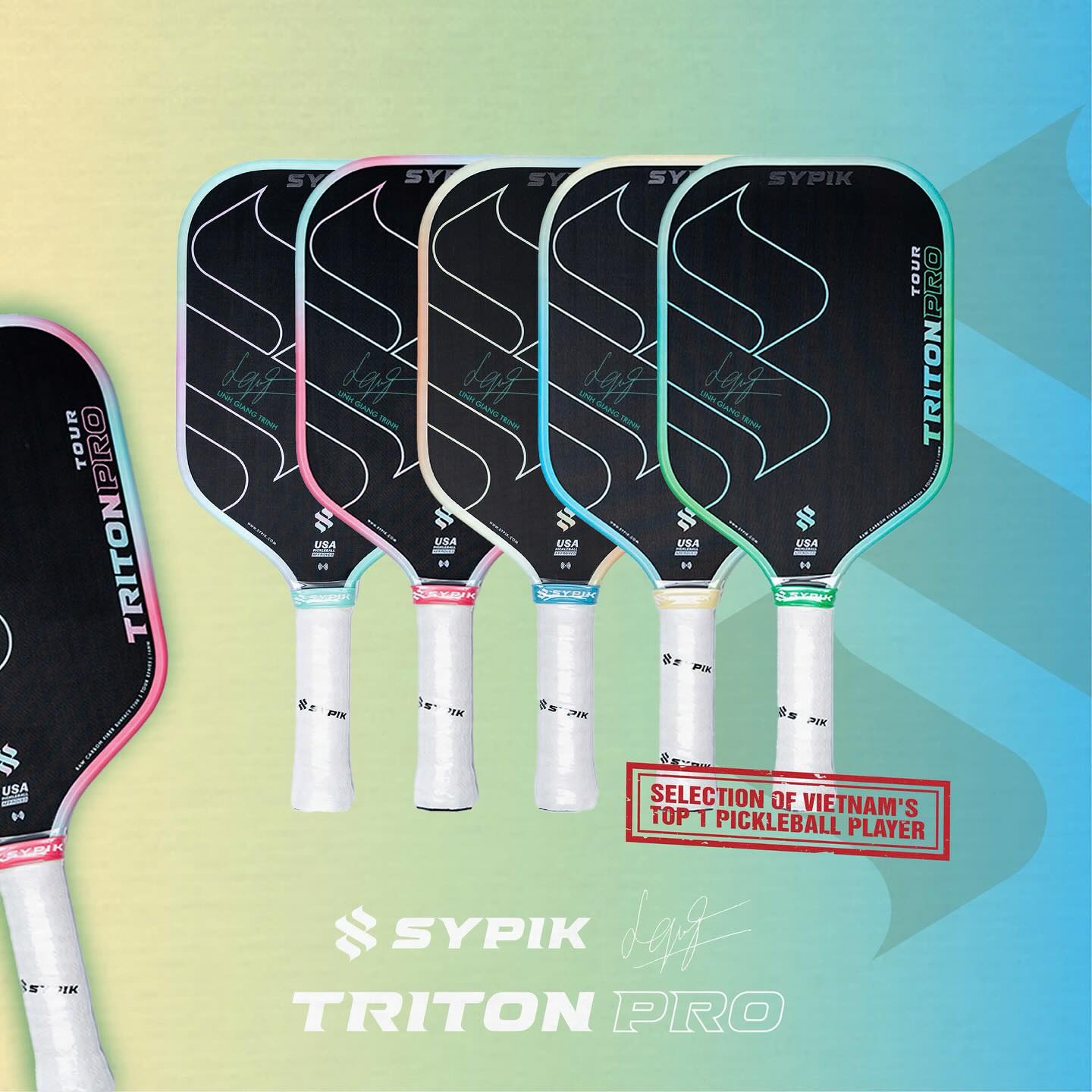 Sypik Triton Pro Tour Pickleball Racket (New Colors)