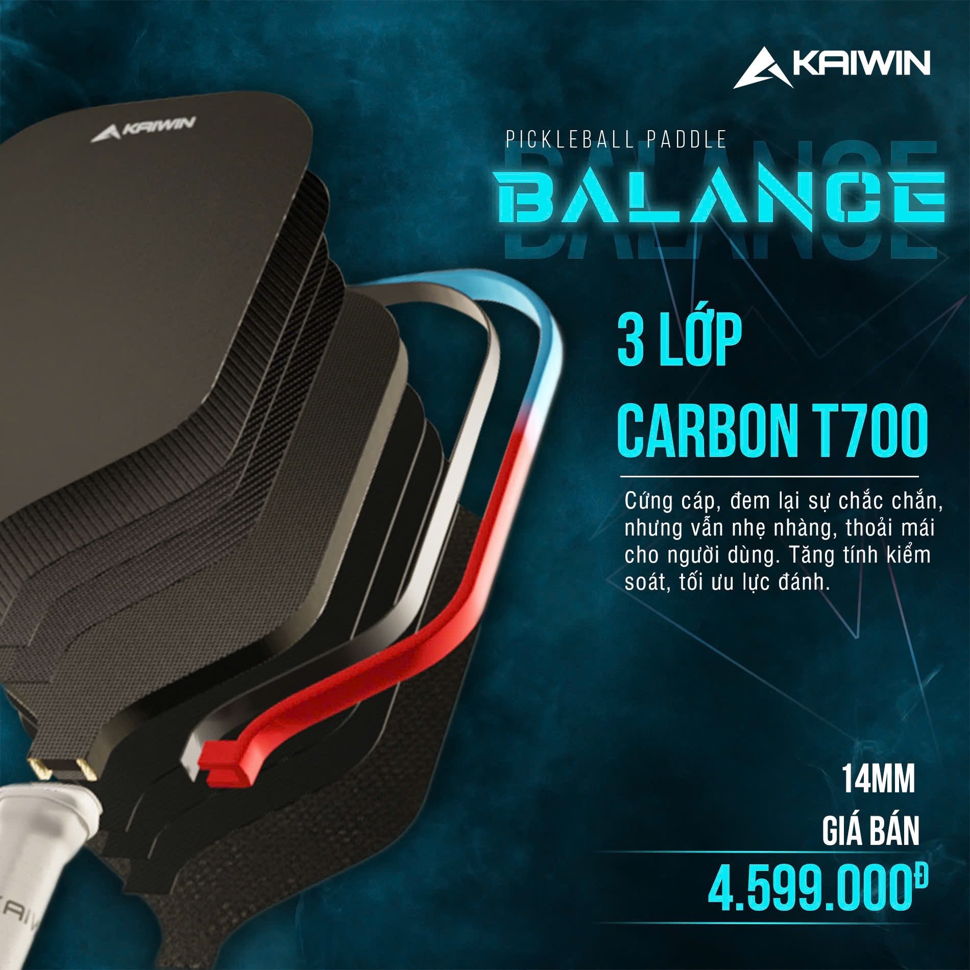 Kaiwin Balance Pickleball racket