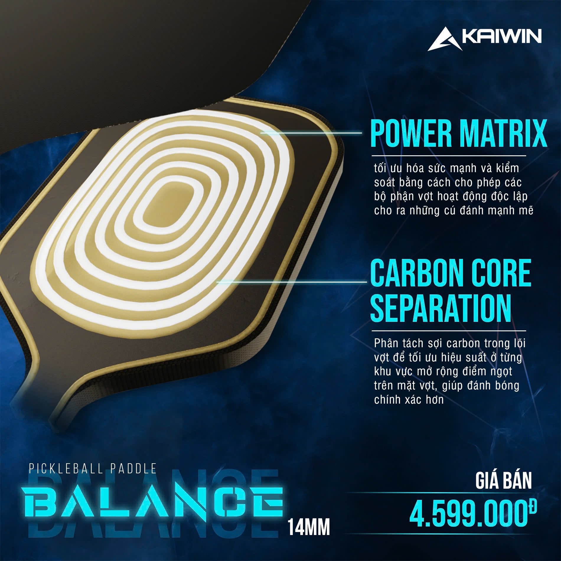 Kaiwin Balance Pickleball racket
