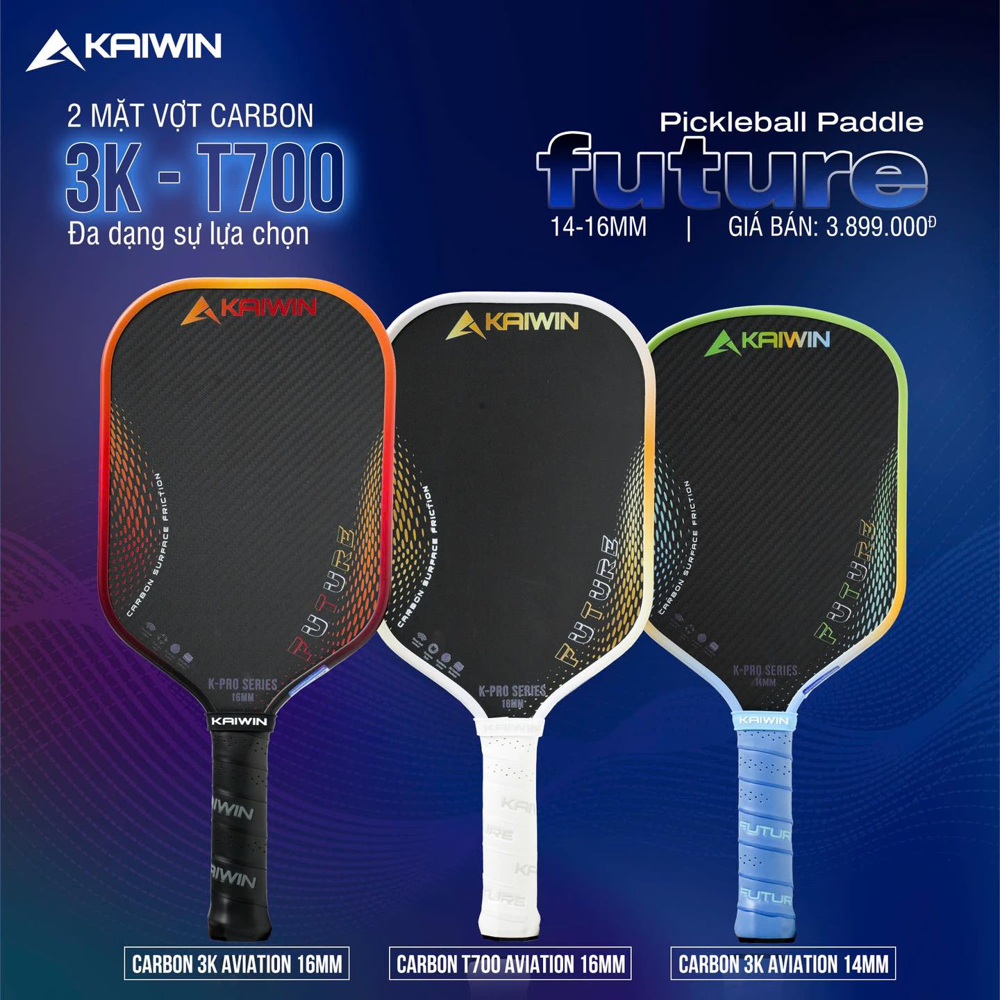 Pickleball racket Kaiwin K-Pro Series Future