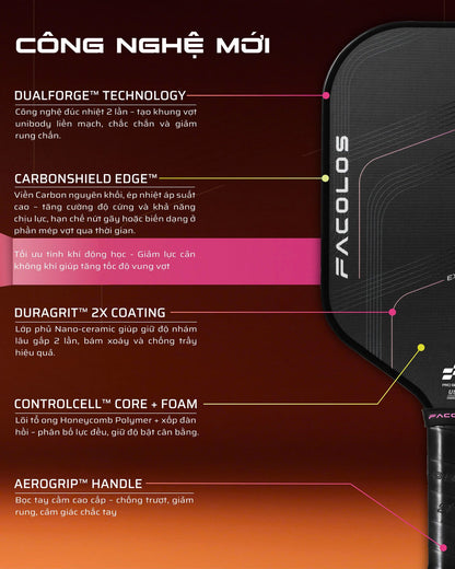 Vợt Pickleball Facolos Pro Series - Hybrid 2.0