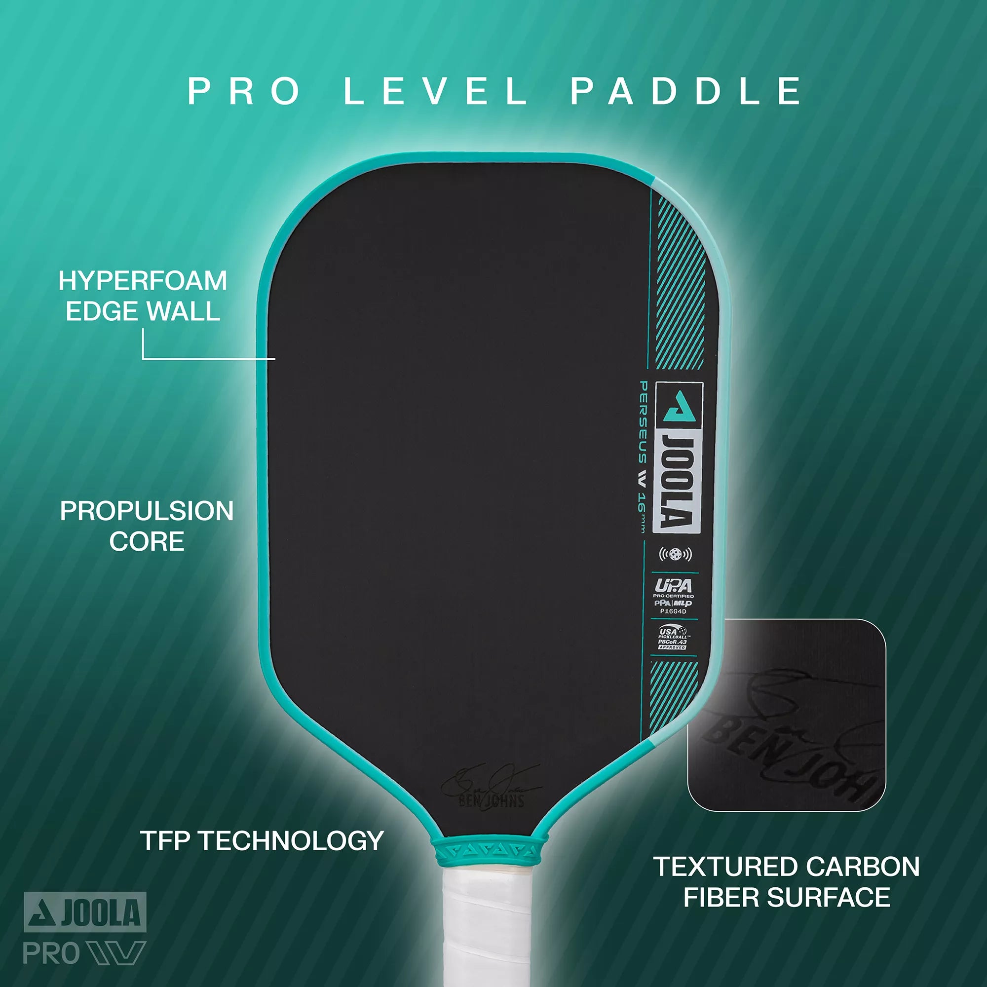 Vợt Pickleball JOOLA Perseus Pro IV Riptide - Tiffany Edition