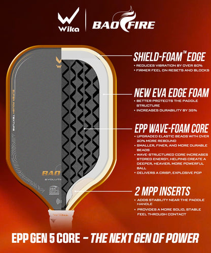 Vợt Pickleball Wika Sports Bảo Dương Bao Fire Evolution 2