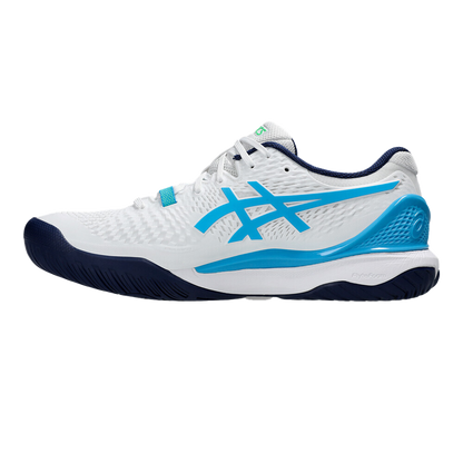 Pickleball Gel Shoes - Resolution 9 White / Digital Aqua (Unisex)