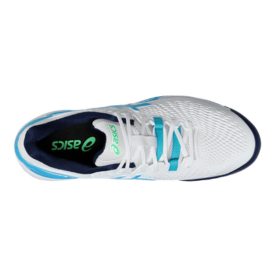 Pickleball Gel Shoes - Resolution 9 White / Digital Aqua (Unisex)