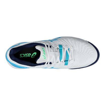 Pickleball Gel Shoes - Resolution 9 White / Digital Aqua (Unisex)