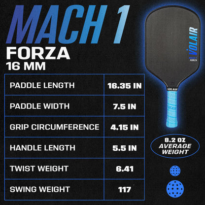Volair Mach 1 Forza Pickleball Racket