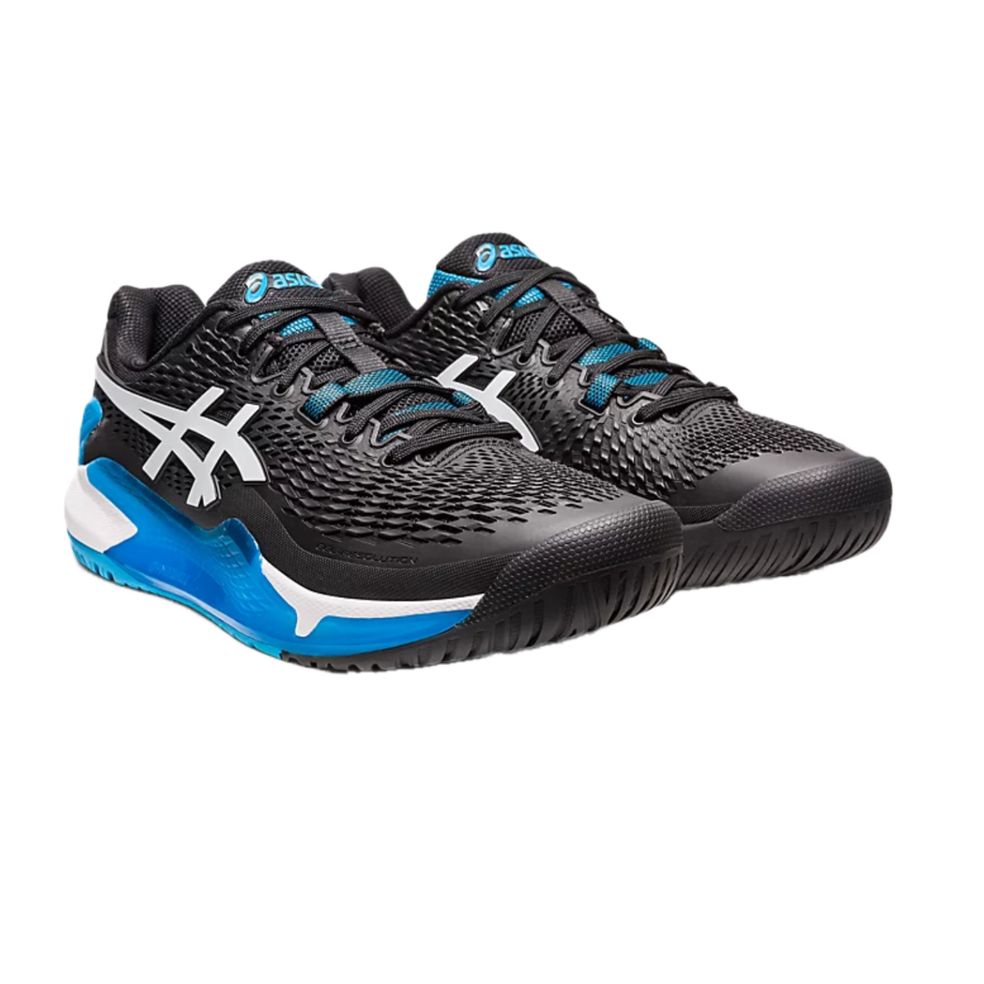 Giày Pickleball Gel - Resolution 9 Black / White (Cho Nam)